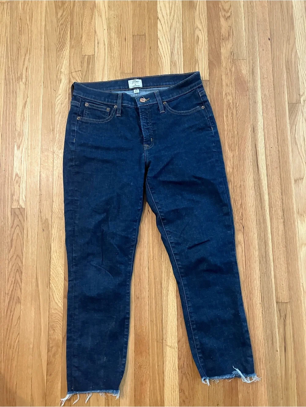 J. Crew Women's Boyfriend Jeans in Dark Indigo Blue